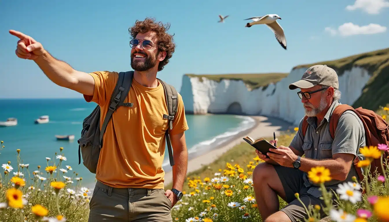 Unisciti a Christophe e Bertrand in un'avventura indimenticabile a Dieppe, esplorando i suoi paesaggi pittoreschi, il ricco patrimonio e le accattivanti tradizioni. scopri i segreti di questa affascinante cittadina costiera attraverso i loro occhi!